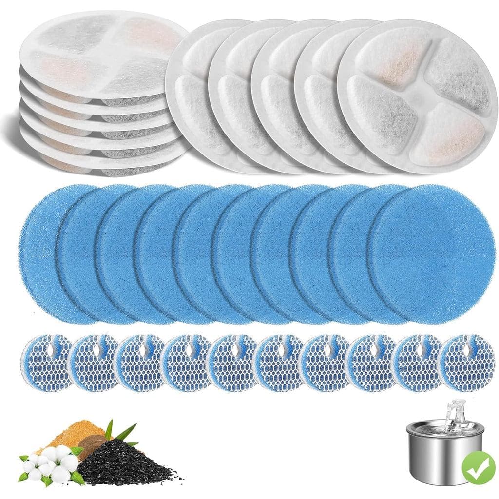 Substituição De Filtro De Fonte De Gato De Pacote 5/10 Para Água Automática Redonda De 2.2L/73 Onças Animais De Estimaçã