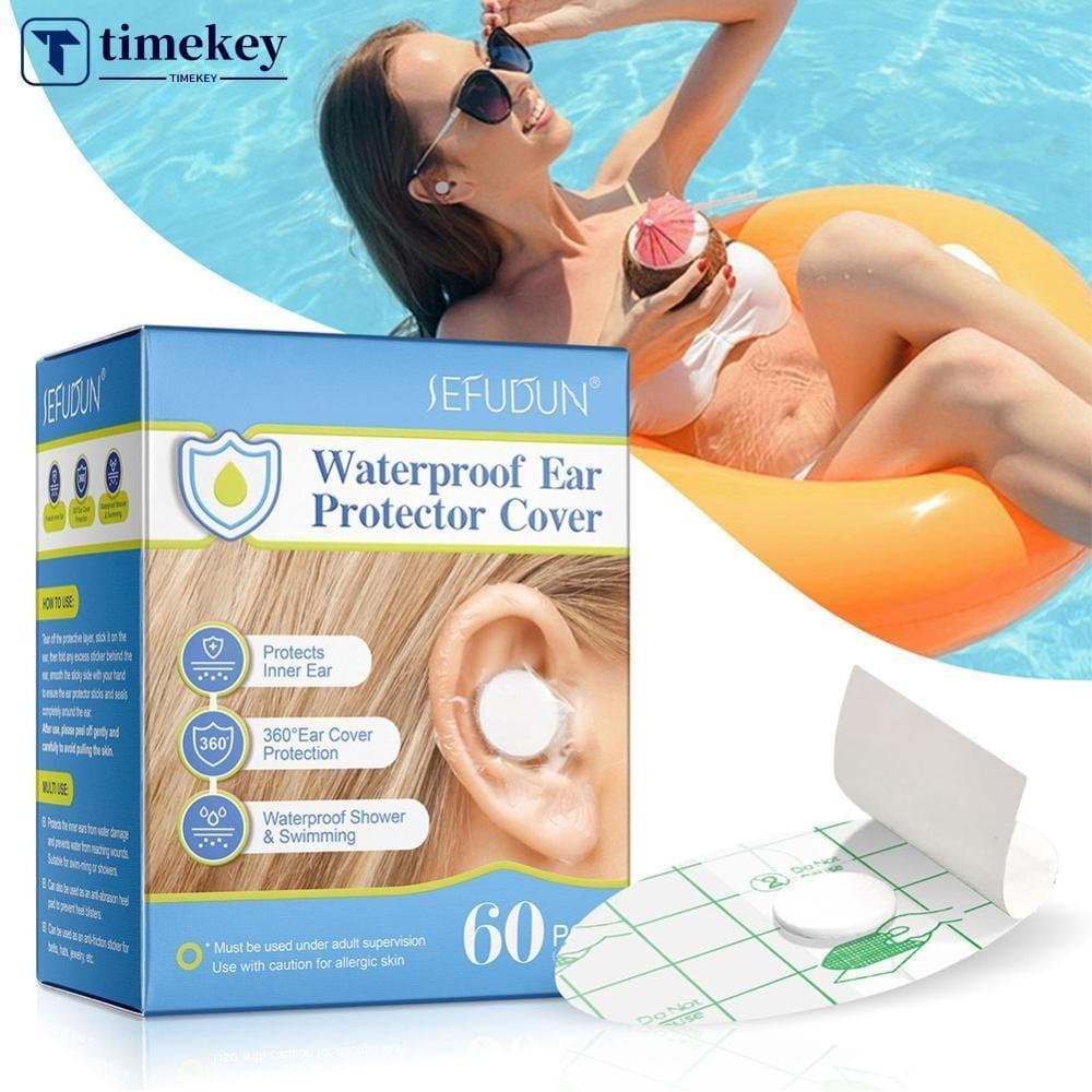 60 Pçs/Caixa Remendos De Orelha À Prova Dwaterproof Água Adultos Crianças Banho Lavagem Do Cabelo Protetor Capa