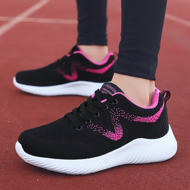 Beamon primavera sapatos femininos sapatos esportivos leves tênis de corrida malha respirável sapatos de viagem mãe sapa