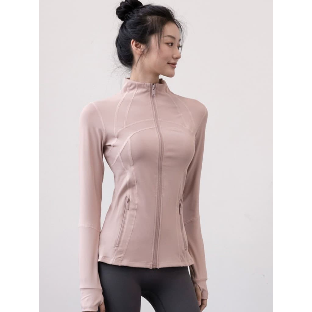 Roupas de Yoga femininas 2024 outono inverno novo estilo de Fitness zíper superior de secagem rápida jaqueta esportiva c