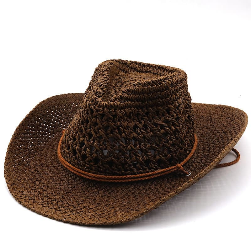Chapéu de cowboy oco estilo étnico venda quente chapéu masculino verão praia chapéu cowboy ocidental