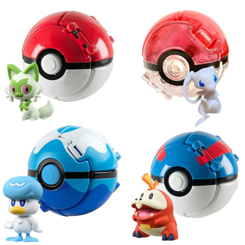 15 Estilos Pokémon Ball Anime Figura Fofa Pikachu Charmander Pokeball Crianças Pokect Brinquedos Presente *-& -