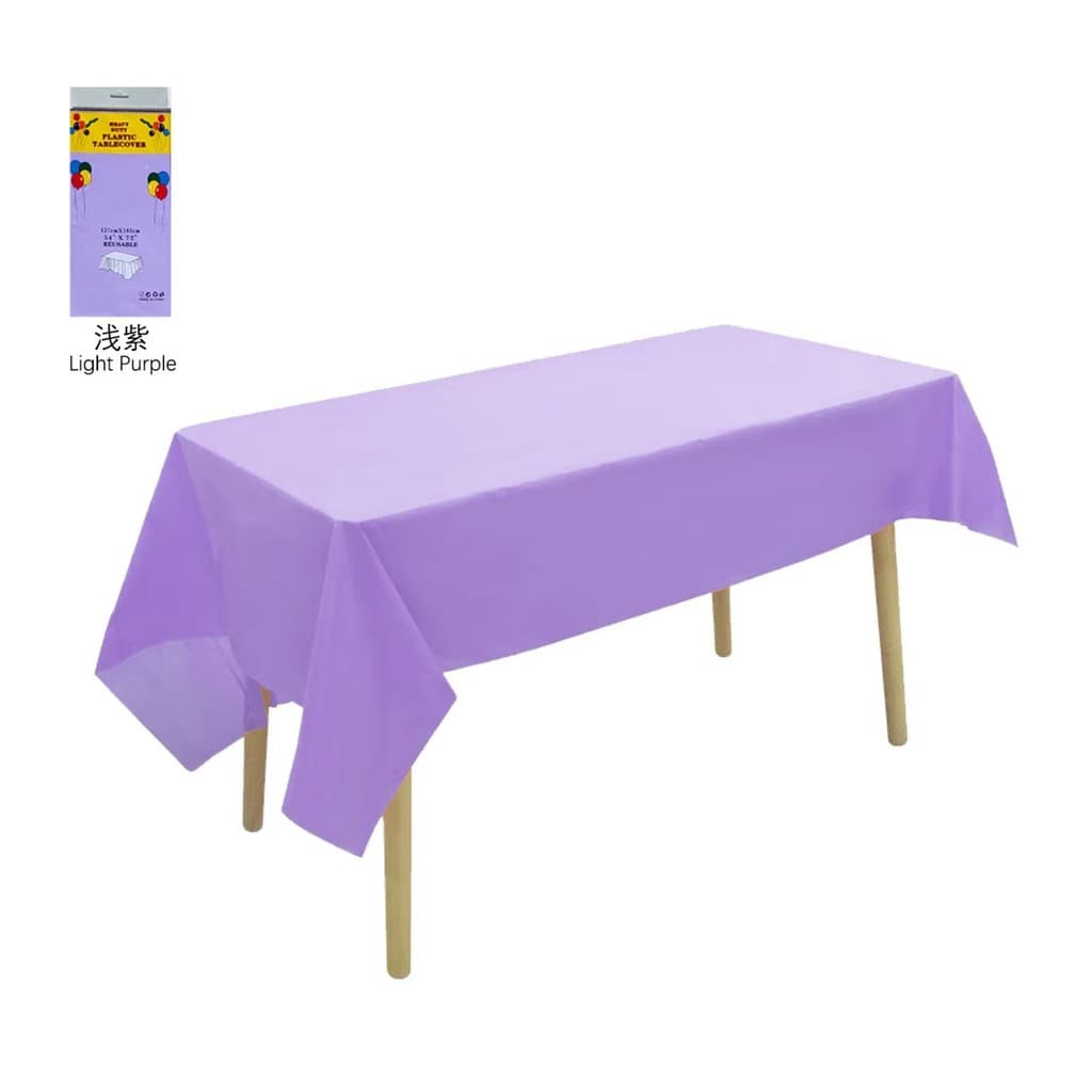 Toalha de mesa descartável para decoração de festa de aniversário, toalha de mesa de plástico PE, toalha de mesa de sobr