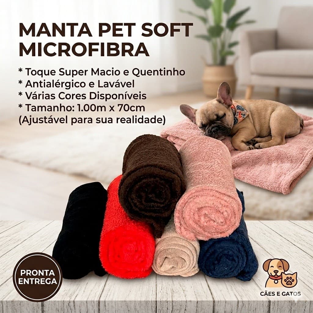 Manta Pet Soft Cobertor Para Cachorro E Gato Mantinha Quentinha Microfibra Macia Estampada Enxoval Pet - Envio Rápido