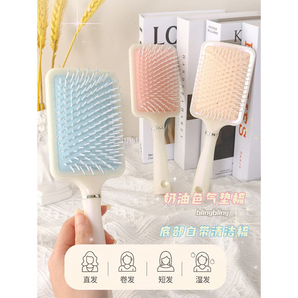 Almofada de ar pente Airbag massagem pente senhoras dedicado cabelo longo Curling pente ferramenta útil cabelo fofo domé