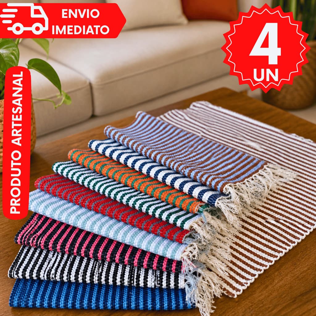 Tapete pra Entrada de Porta Artesanal Premium - Ideal Quarto, Banheiro, Sala