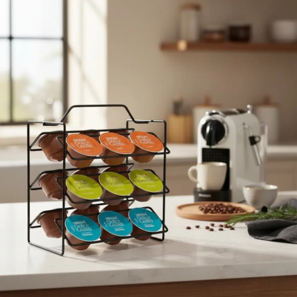 Suporte Porta 18 Cápsulas Dolce Gusto - Design Premium Dourado