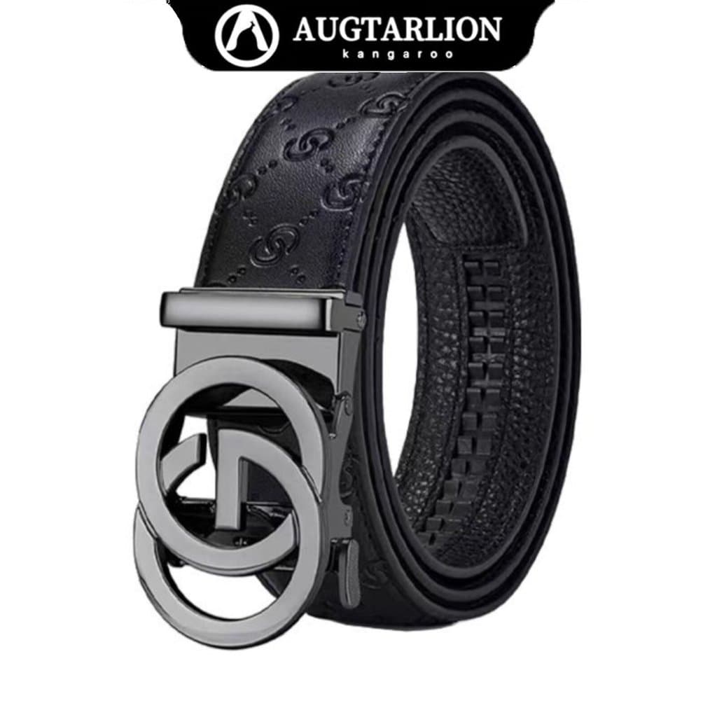 Cinto masculino fivela automática cinto de couro genuíno masculino negócios all-match meia-idade jovem moda all-match ci