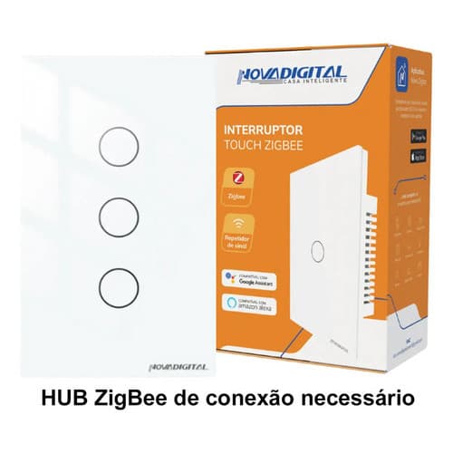 ND - Interruptor ZIGBEE Branco 3 Teclas