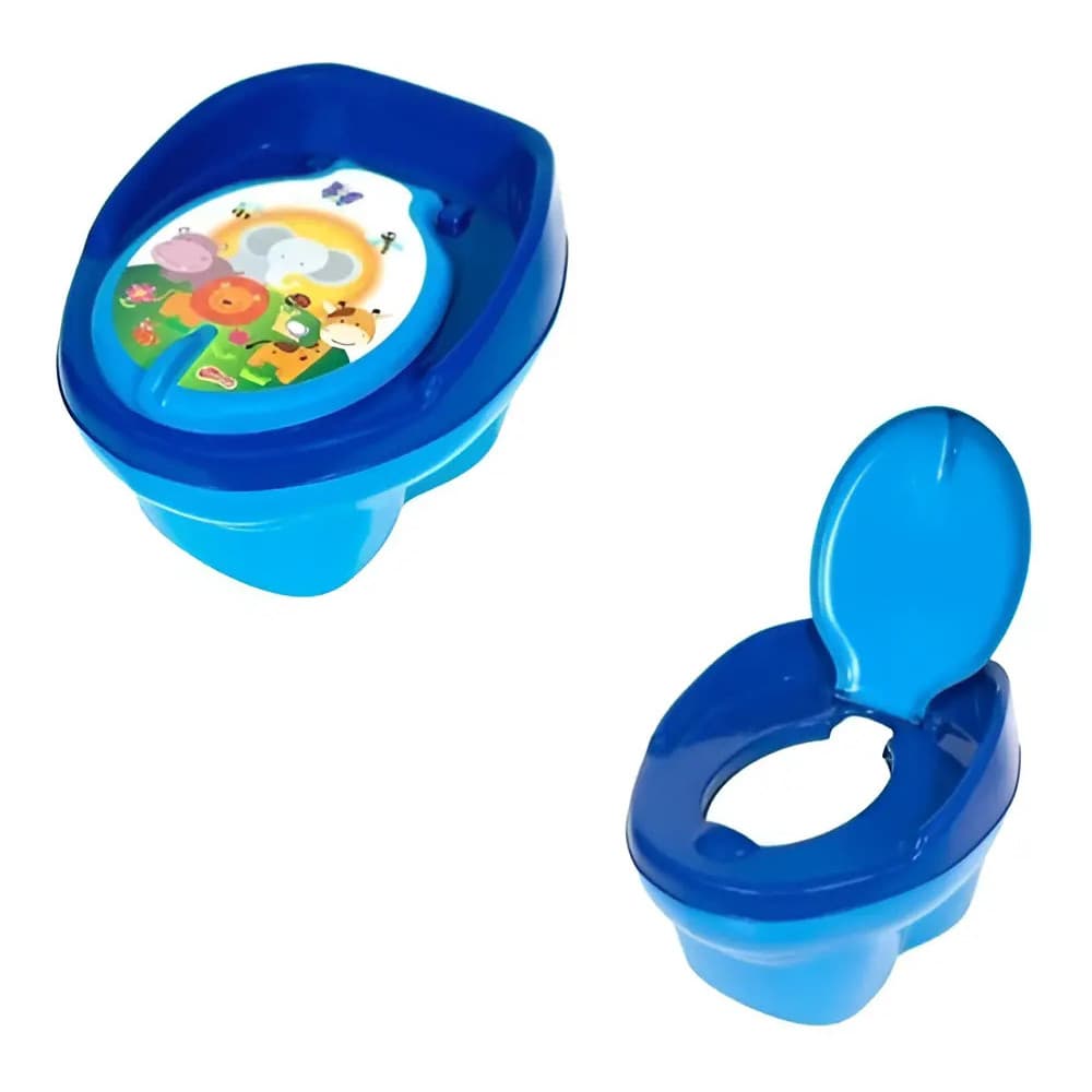 Troninho Penico Infantil Bichinhos Styll Baby Cor Azul
