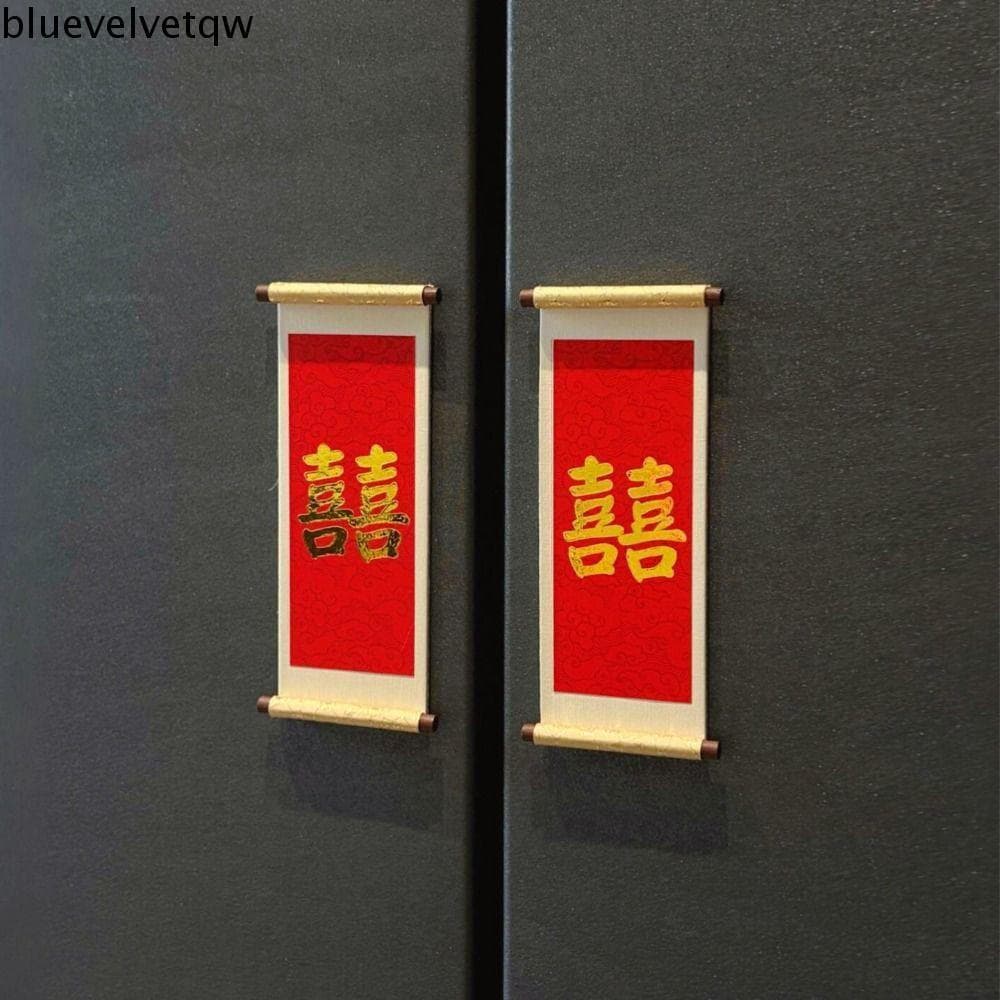 Ímãs De Geladeira Estilo Chinês BLUEVELVETQW , Adesivo Tradicional De Bênção De Ano Novo ,