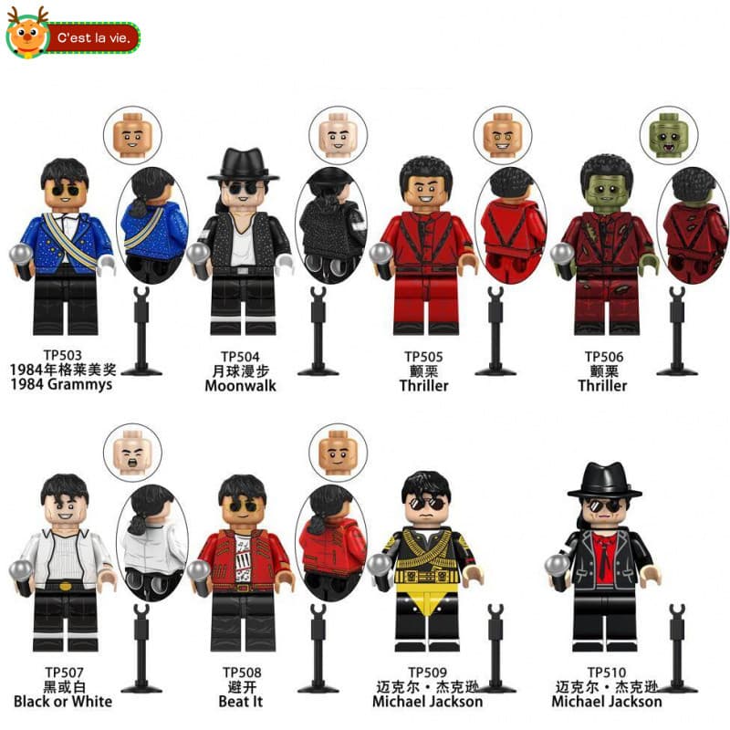 Crianças brinquedos blocos de construção educacionais presentes de aniversário decoração Jackson
