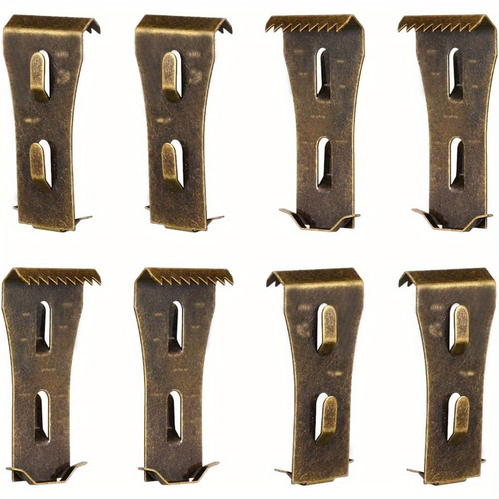 Clipes De Tijolo-8 Peças De Cabides De Parede De Metal Pesado Para Tijolos De 2-1/4 A 2-3/8 Polegadas , Ideais Fora