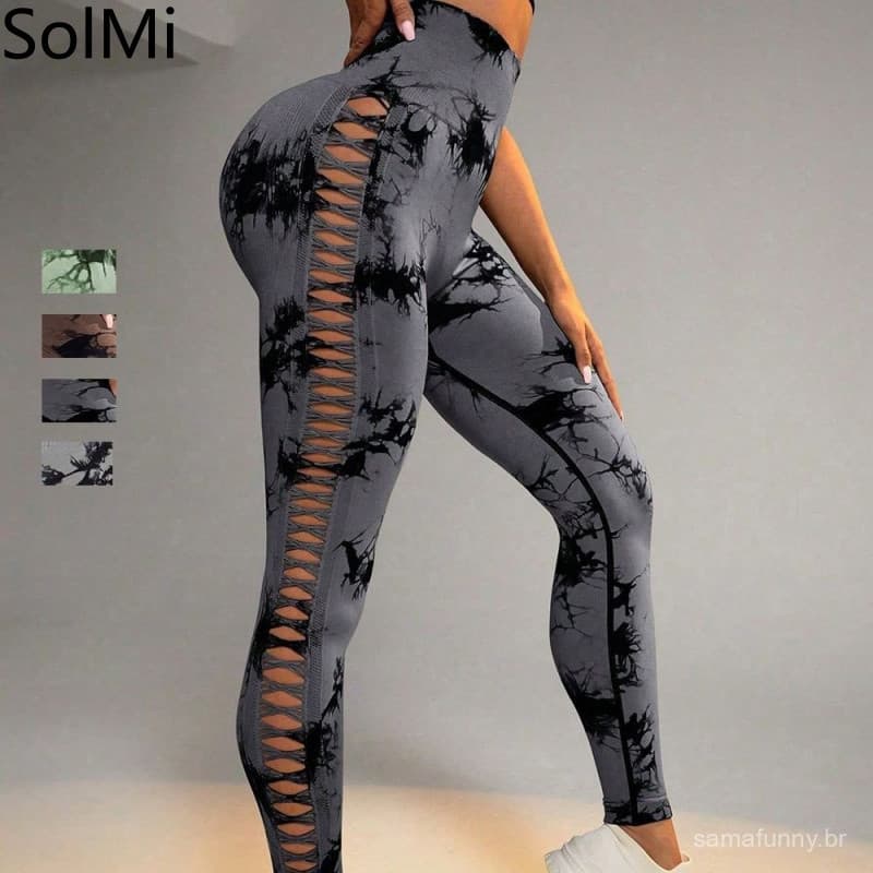 Novas Leggings de Fitness para Mulheres, Respiráveis, de Secagem Rápida, Justas, de Cintura Alta, Levanta Quadril, com C
