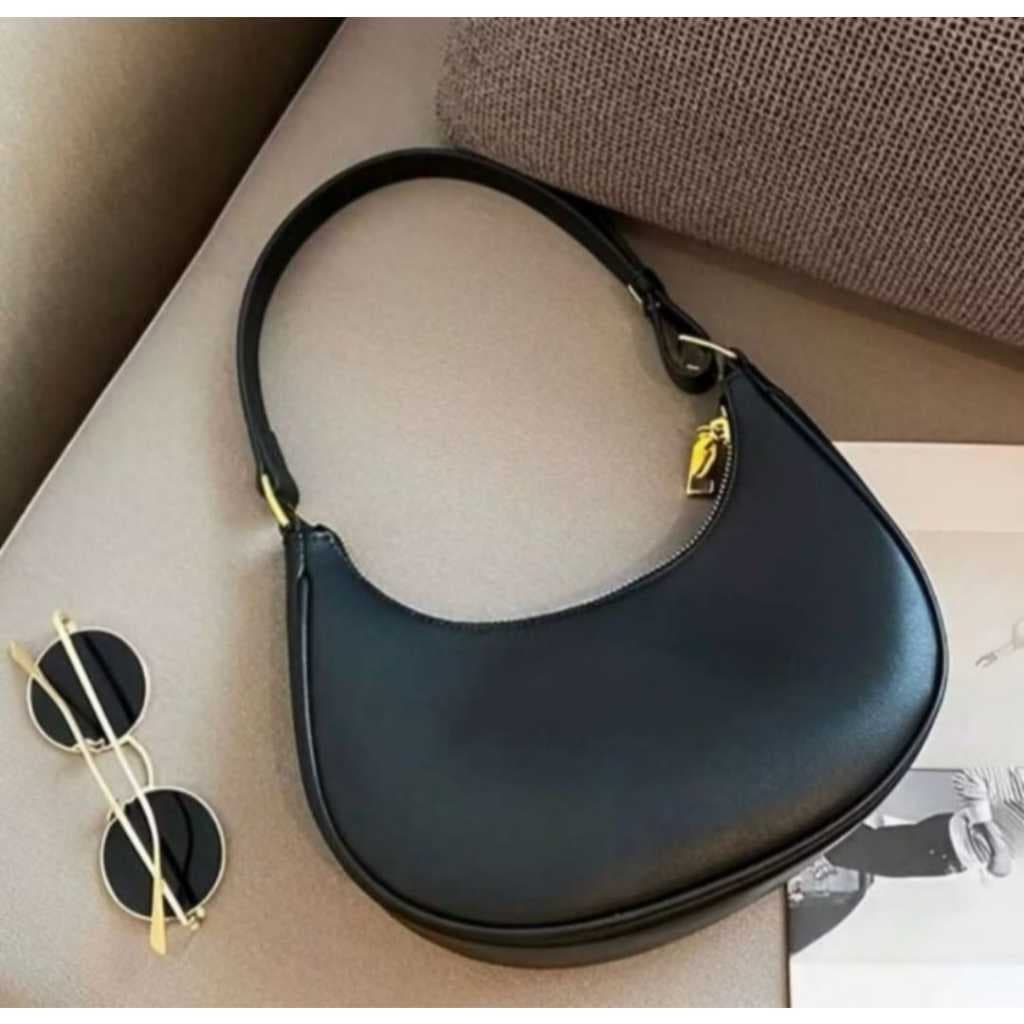 BAGUETE MEIA LUA COURO OFERTA BOLSA FEMININA QUALIDADE IMPERDÍVEL