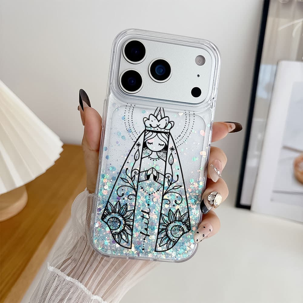 Nossa Senhora Capinha Capa Para IPhone 16E 13 11 12 14 15 XR 16 17 Air Pro XS Max De Telefone Normal
