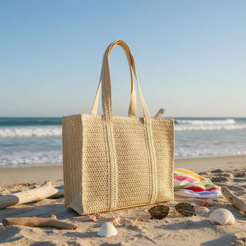 Bolsa Sacola De Palha Praia Feminina Com Pingente Ombro Retrô Casual 11608-21
