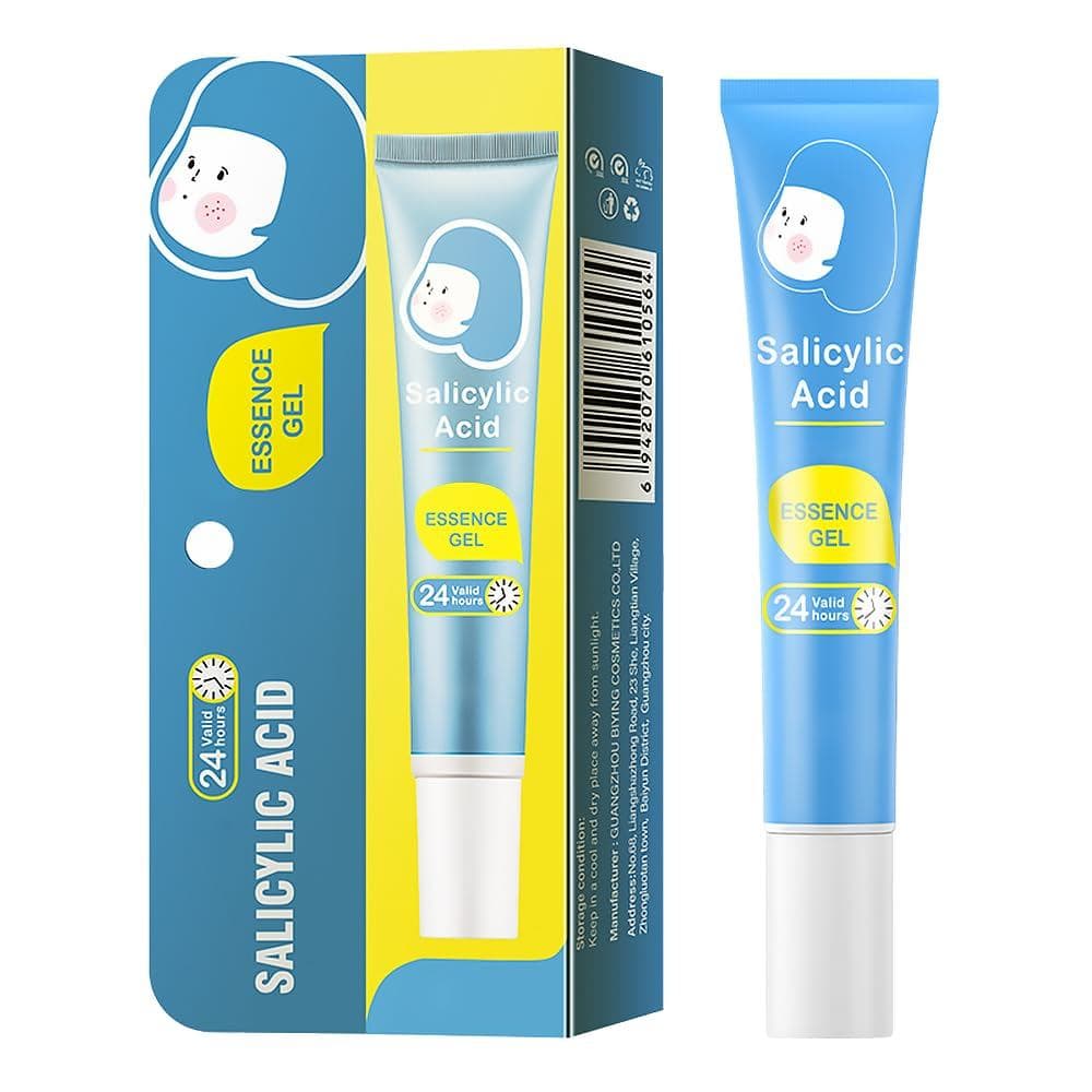 Gel de Tratamento para Acne com Ácido Salicílico 0,5%, Gel Facial Suave para Uso Diário em Pele Sensível, Fórmula Hidrat