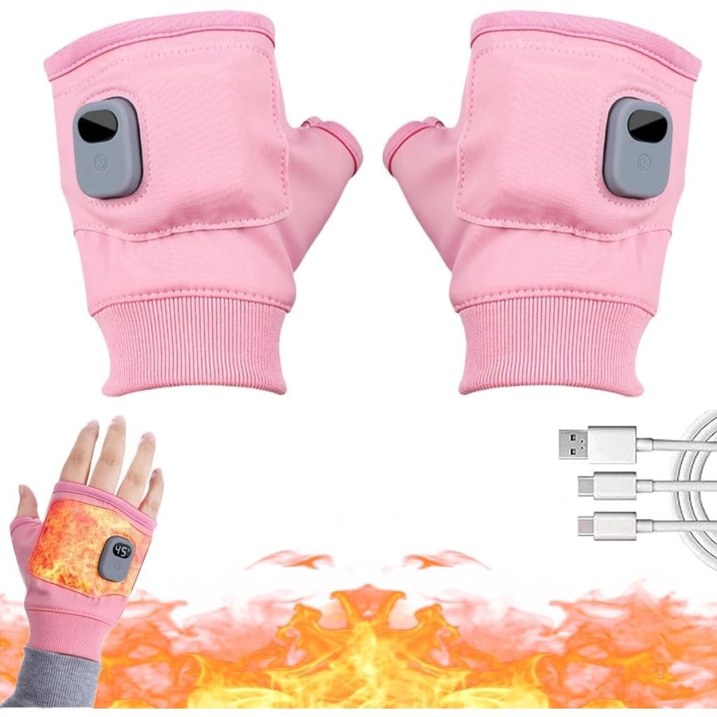 Portable Heating Gloves with Digital Display, 2026 New Adjustable Heating Gloves, 45-55C, 2000mAh Rechargeable Heated Gl