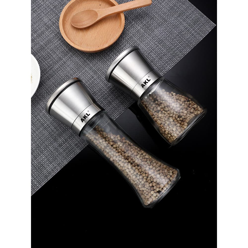 Alemão 304 aço inoxidável moedor de pimenta Manual cozinha do agregado familiar pequenos grânulos pimenta preta em pó Si