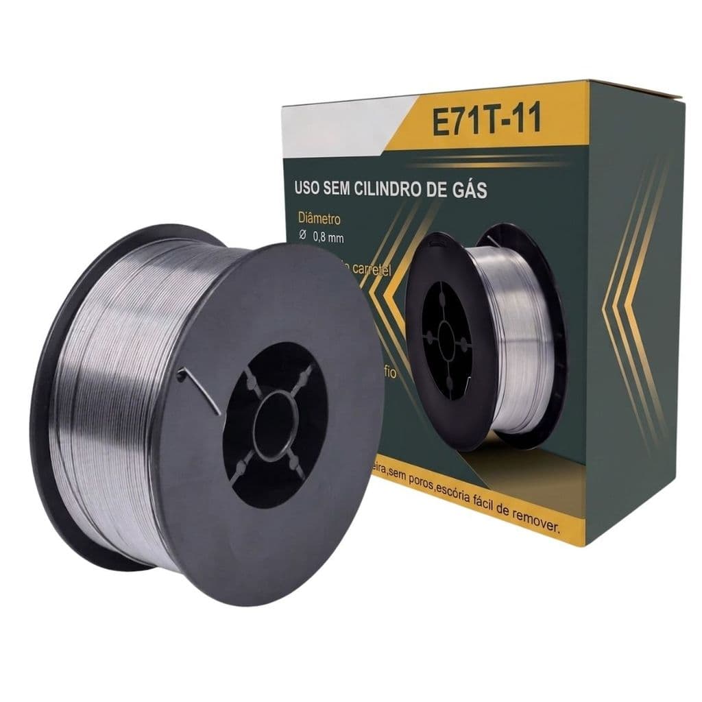 Arame de Solda Mig Sem Gás Arame Tubular E71T-11 Arame Mig 0,8mm 1kg