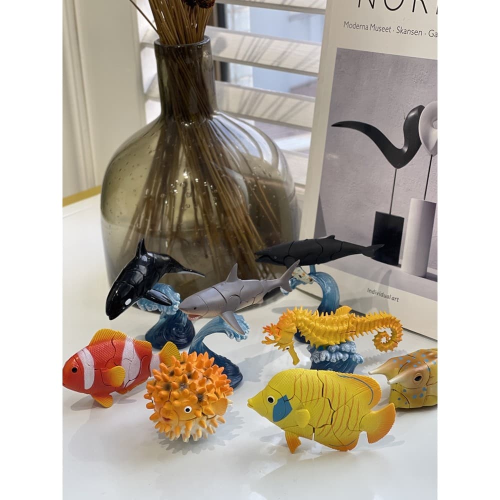 [Brinquedos educativos] Frete grátis acima de 5D destacável montado modelo de Animal marinho simulação brinquedos tridim