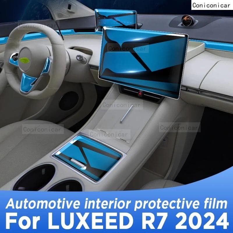 Para LUXEED R7 2024 Tela De Navegação Do Painel Da Caixa De Velocidades Interior Automotivo TPU Película Protetora Anti-