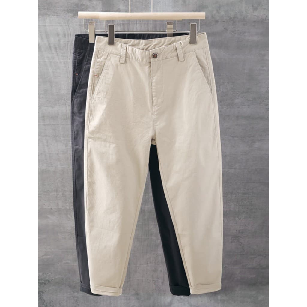 Quatro estações estilo Street Wear versão líquida puro algodão calças casuais masculinas Retro estilo japonês pequeno re