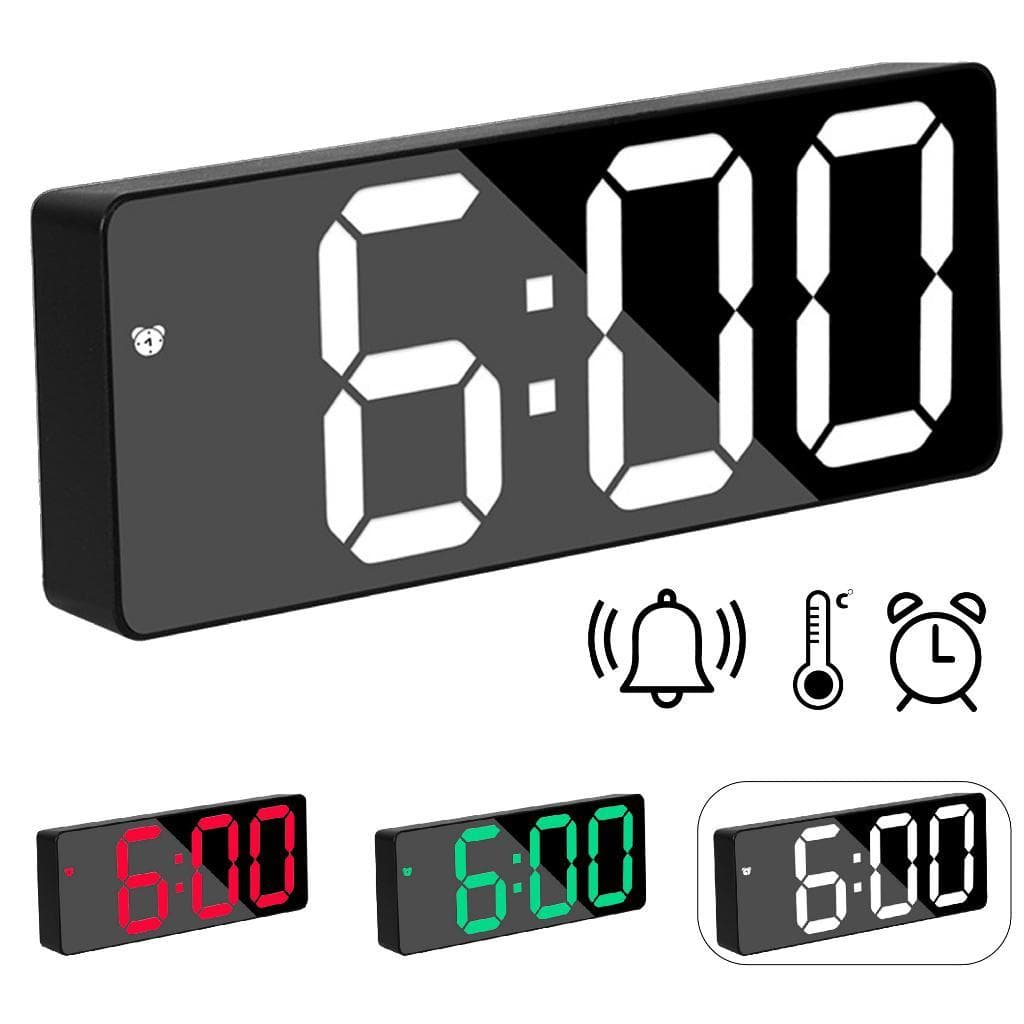 Relógio de Mesa Digital Full Led Inteligente Com Despertador Alarme