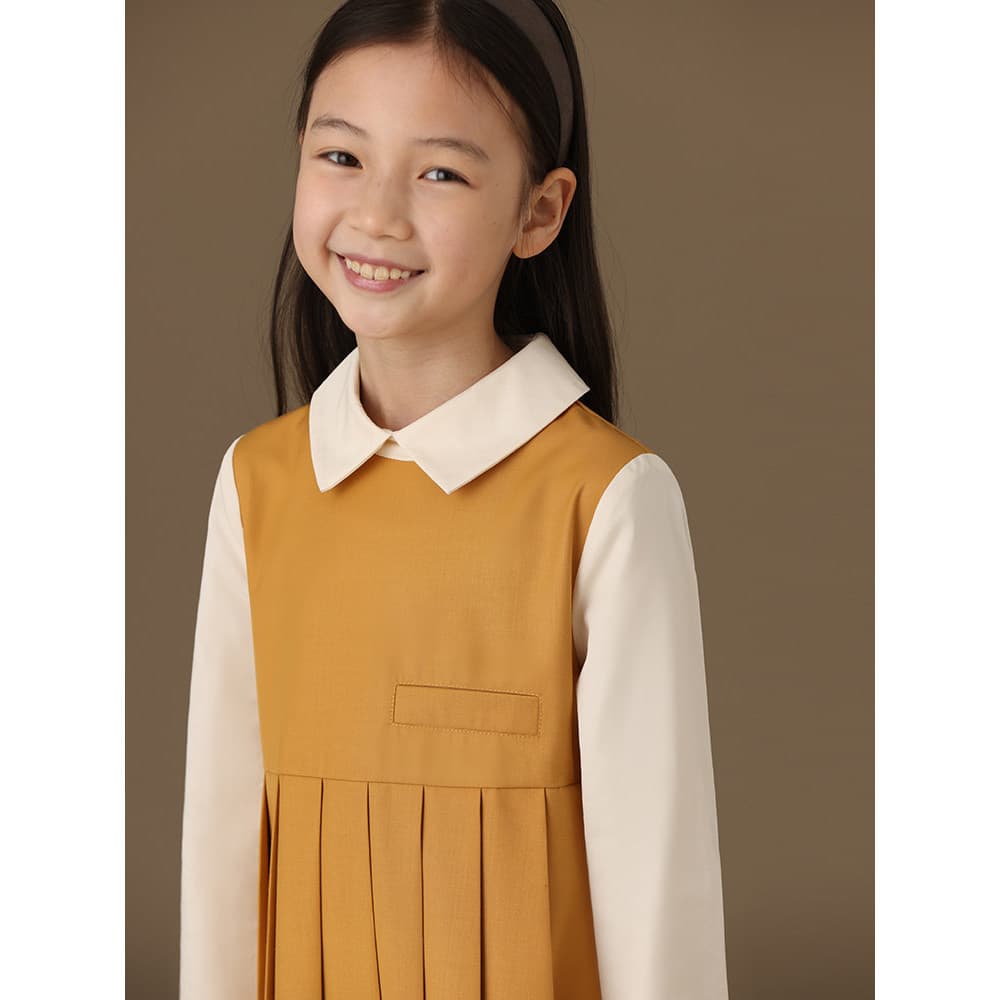 Haya roupas infantis primavera outono camisa infantil saia temperamento indústria pesada estilo Preppy saia plissada men