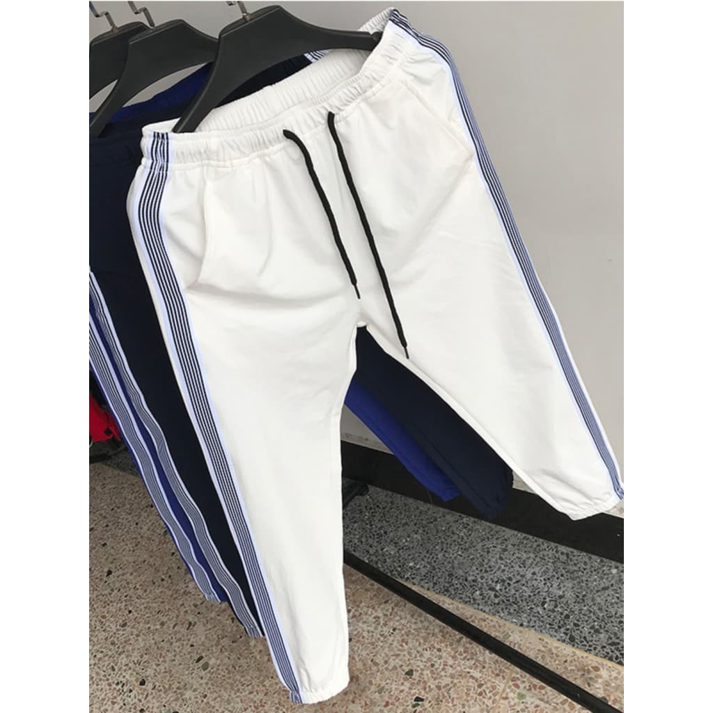 Calças masculinas versão coreana na moda magro-ajuste calças casuais masculinas na moda All-match bonito primavera Harem