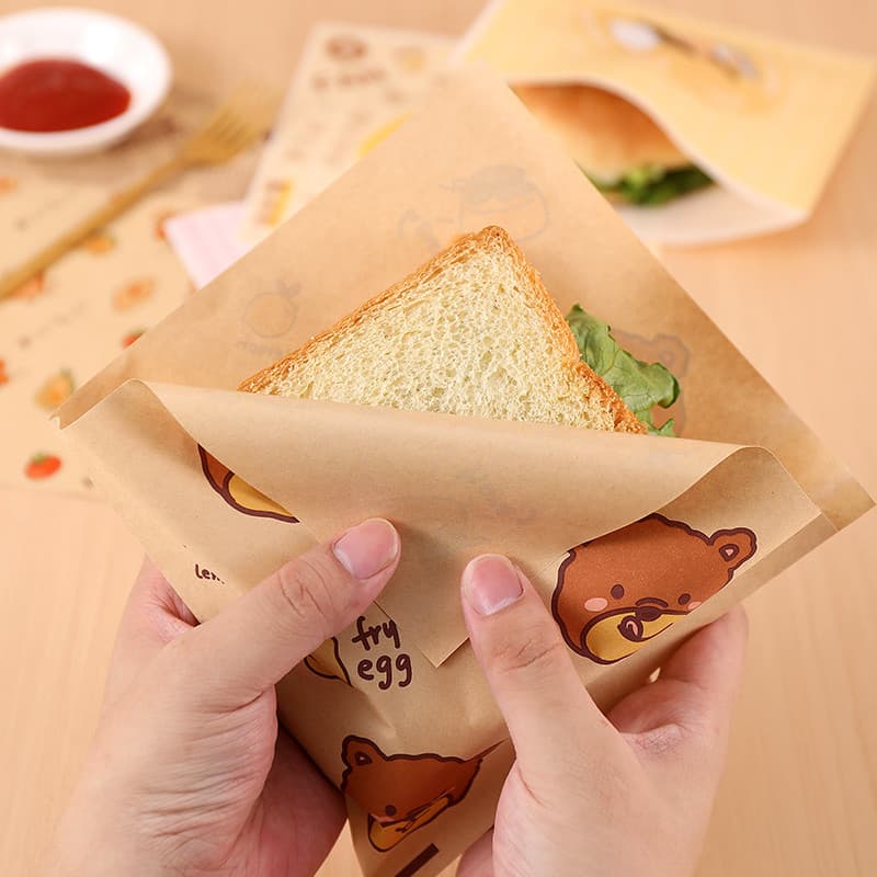 Papel de embrulho para sanduíche, descartável, sanduíche, hambúrguer, papel à prova de graxa, Burrito, arroz, embreagem,