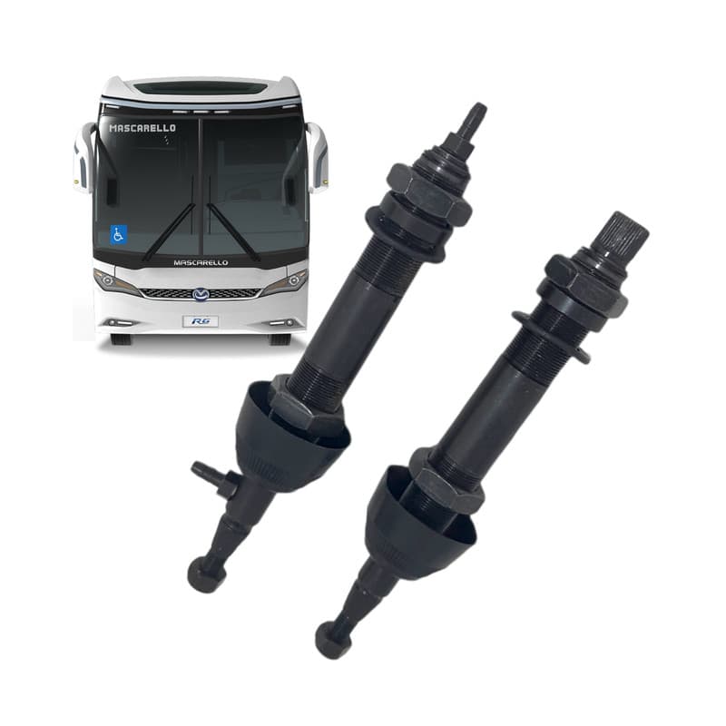 Kit Completo Eixo Pivo Mancal Limpador Parabrisa Onibus Mascarello Gran Via Roma