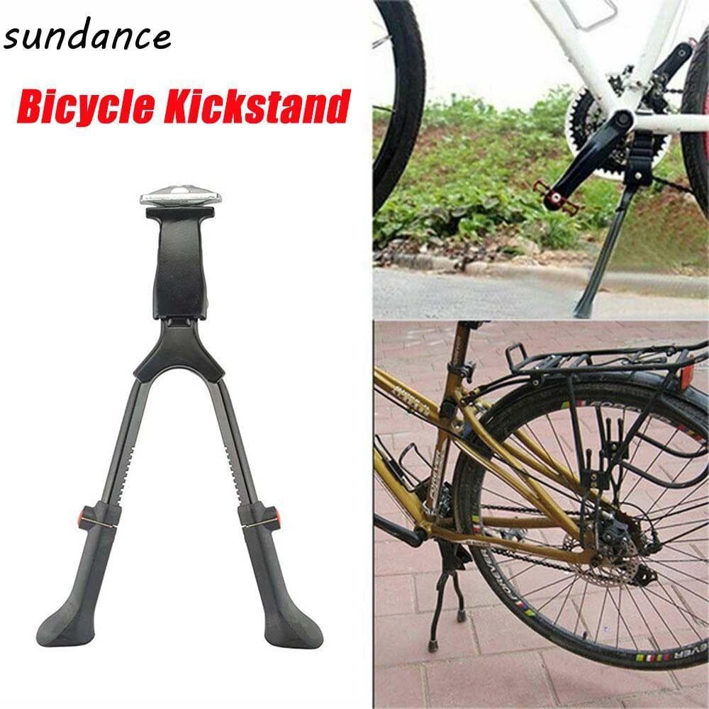SUNDANCE Duplo Kickstand Bicicleta De Estrada Liga Alumínio Tetractable Prop Resistente Suporte Estacionamento Rack