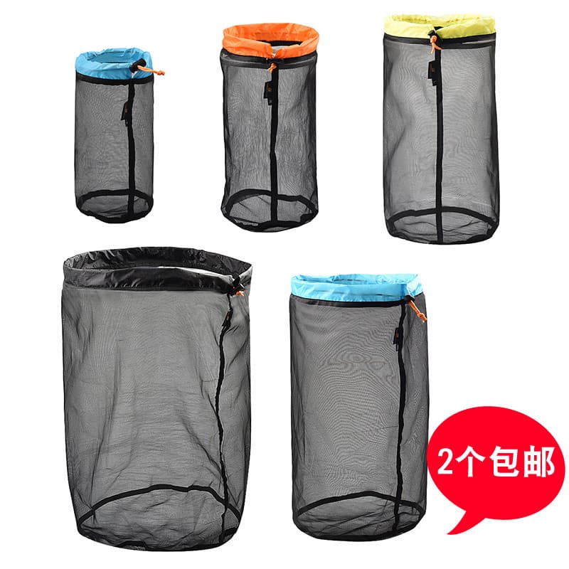Saco de armazenamento de gaze organizador de roupas com cordão saco de organização de viagem leve saco de cordão para ba