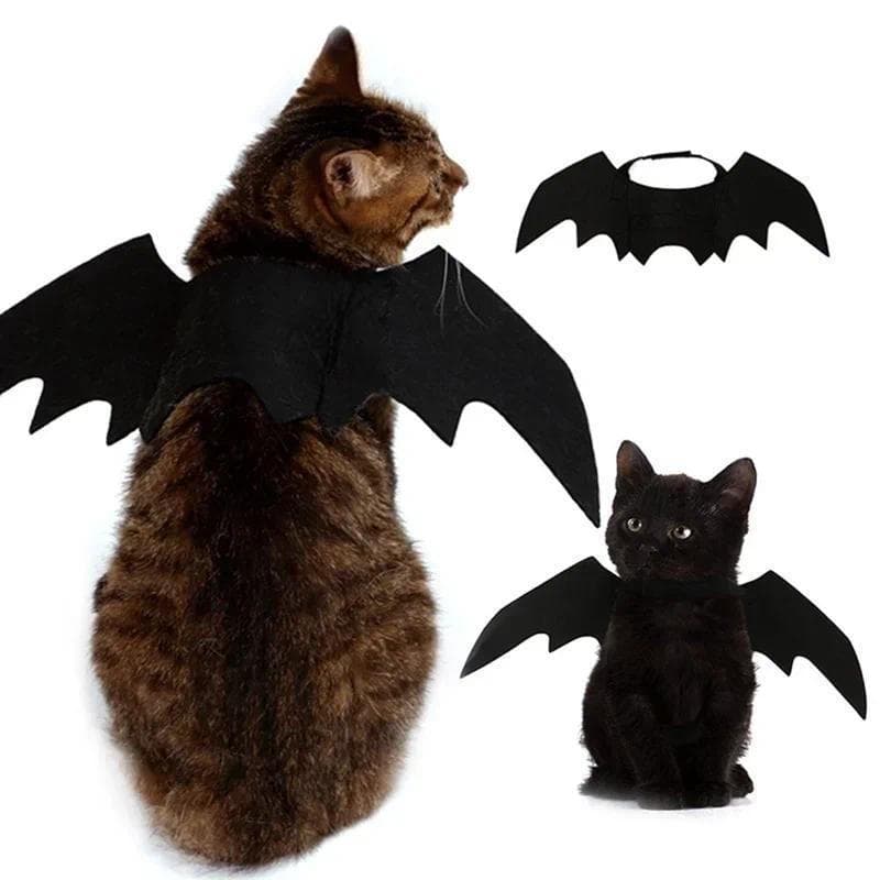 1PC Bonito Animal De Estimação Preto Asas De Morcego Arnês Traje Pet Cosplay Terno Gato Cão Festa De Halloween Supriment