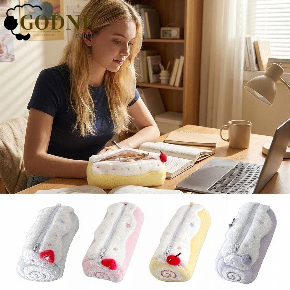 Bolsa Para Caneta GODNESSFO , Lápis De Pelúcia De Rolo Suíço , De Papelaria De Grande Capacidade
