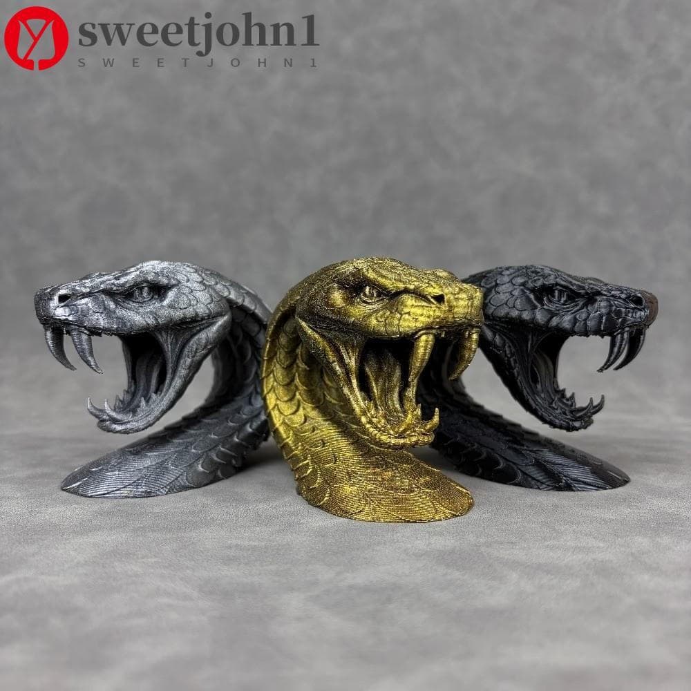 SWEETJOHN1 Enfeites De Impressão 3D , Decorações Ornamentos Multifuncionais De Cabeça De Cobra , Acessório De Mesa Engra