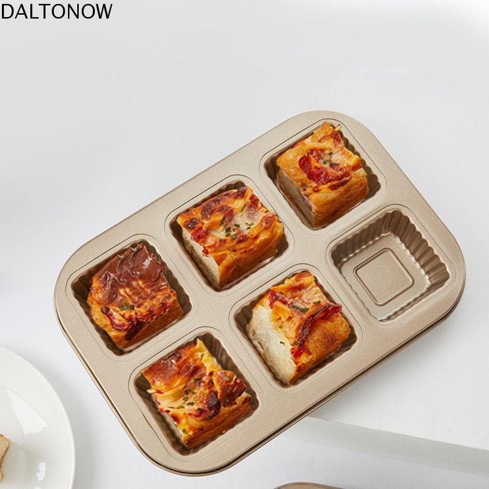 Forma De Bolo Brownie DALTONOW , Bandeja Antiaderente Para Assar De Muffin Com 6 Cavidades , Molde De Pão De Aço Carbono