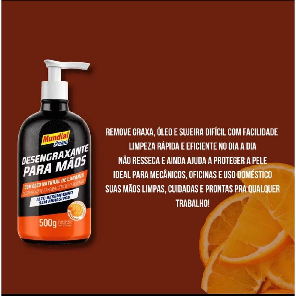Desengraxante para Mãos Mundial Prime – Limpeza Profunda, Remove Graxa e Óleo, Uso Profissional e Doméstico