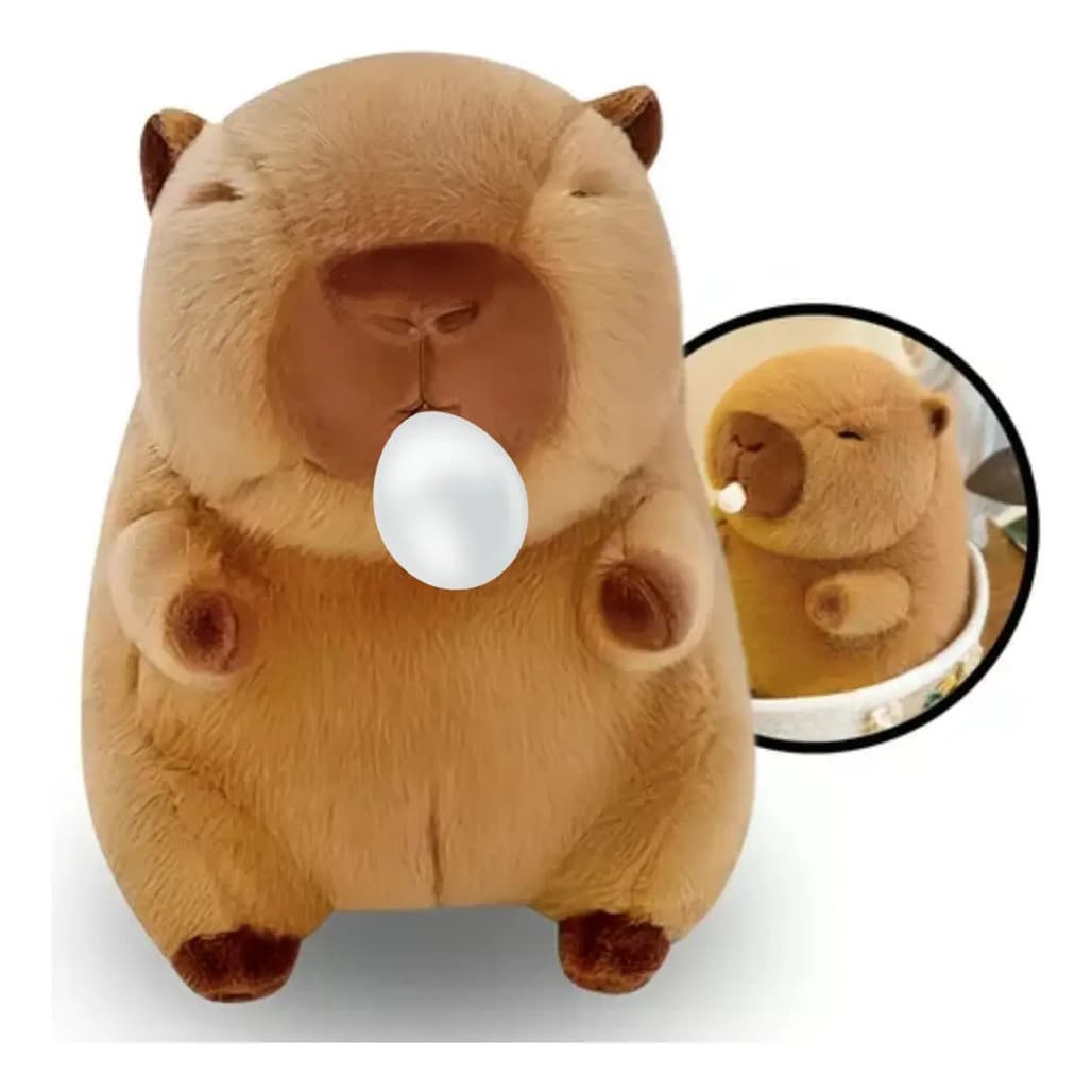 Pelúcia Capivara Filó Brinquedo Antialérgica Grande Presente 30 Cm