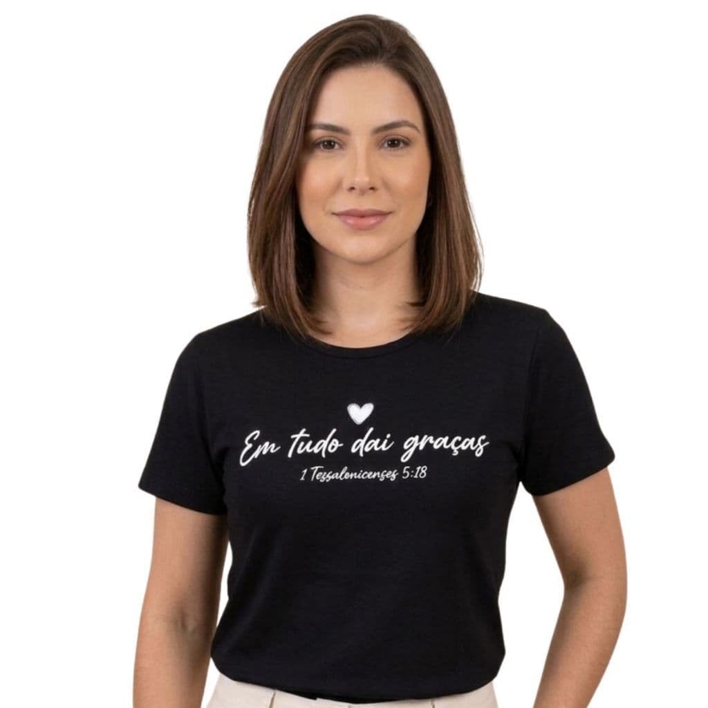Blusinha  Feminina Cristã Moderna Moda Básica Elegante Casual Look Fashion camisa