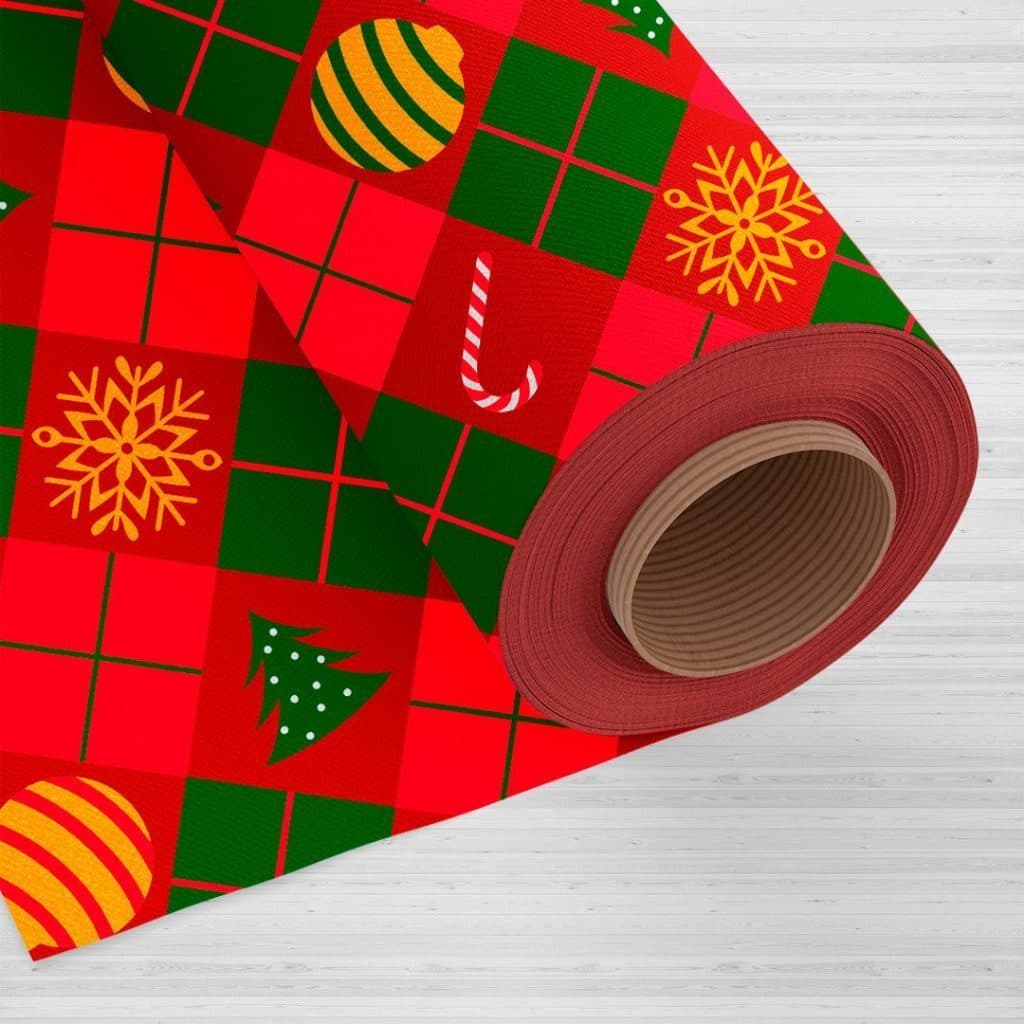 TNT Estampado Natal Vermelho Xadrez Losango F/ Bordô p/Decoração Festa Toalha de Mesa Painel Por Metro - 1,00m a 3,00m