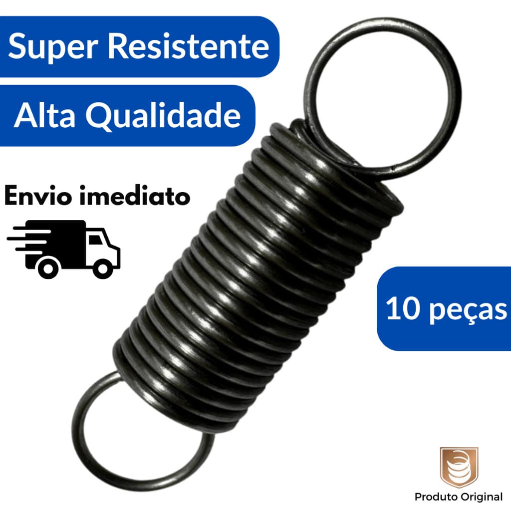 Kit 10 Molas Inox para Esticar Fio de Cerca Elétrica – Resistência Superior