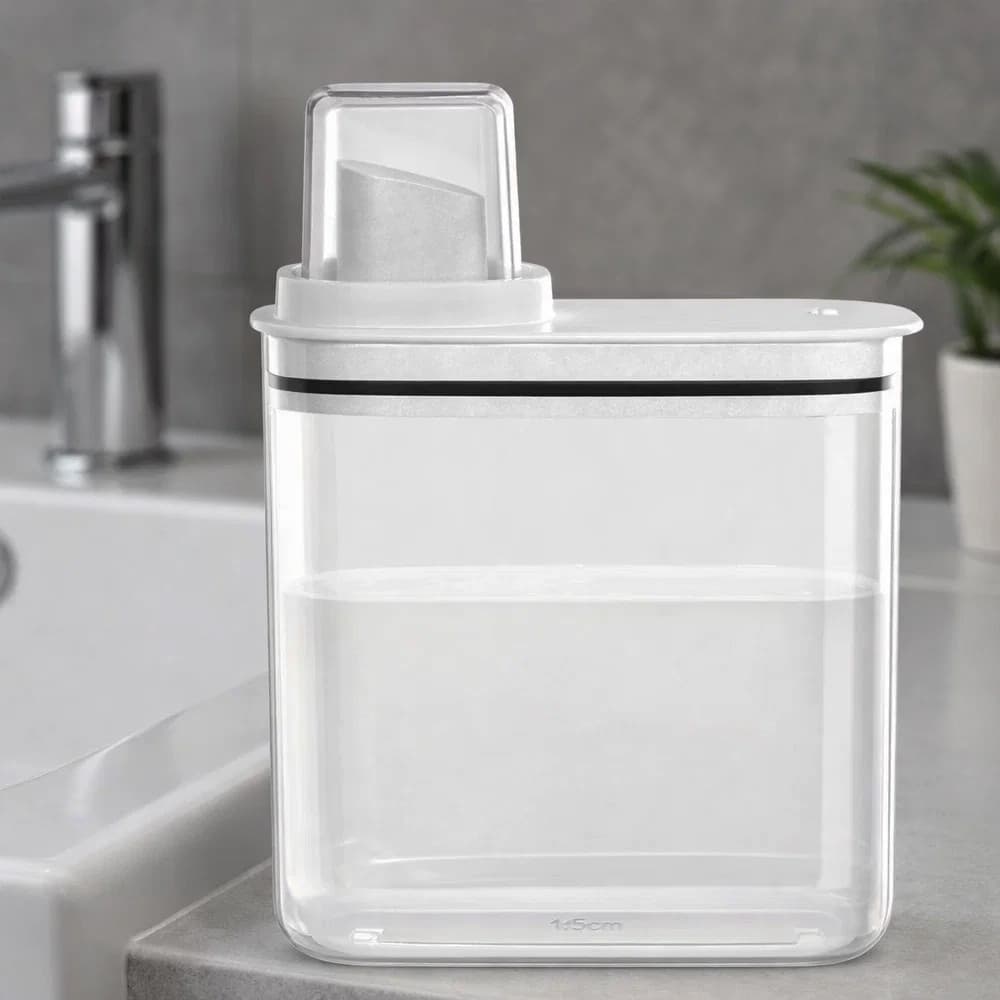 Dispenser Sabao Dosador Flow 1,5L Ou 2,3L Anti Vazamento Valvula Precisa Cozinha Banheiro Refil Facil