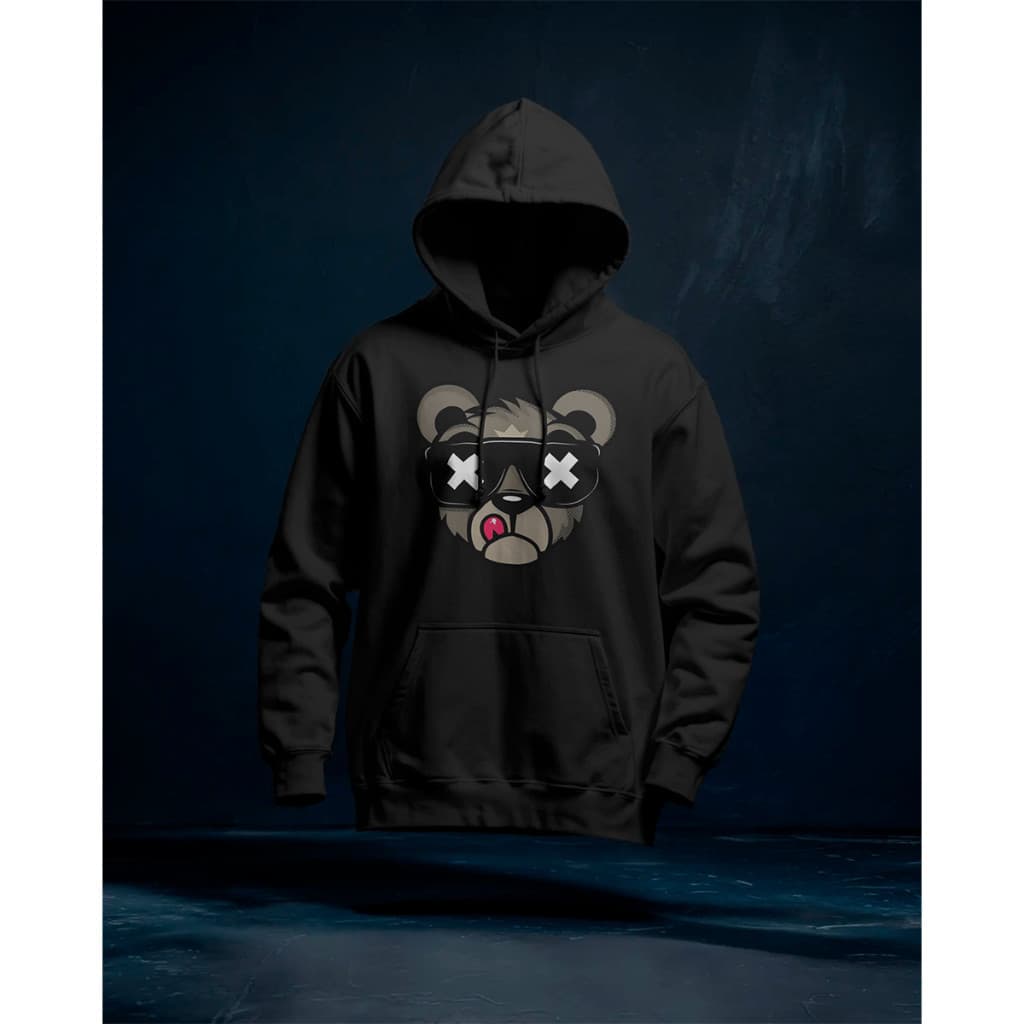 Blusa de Frio Moleton Canguru com Capuz Urso Bolado Promoção Masculino Feminino Unissex