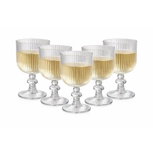 Kit 6 Taças Vidro Transparente 380ml Vidro Resistente Elegante Uso Festa Casa