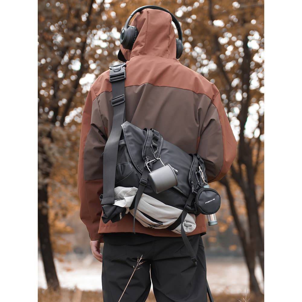 ABOYS bolsa ao ar livre masculina bolsa mensageiro Street Wear motocicleta bolsa de ombro função carteiro ciclismo mochi