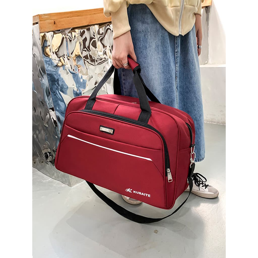 Bolsa de viagem portátil à prova d'água de grande capacidade, bolsa de viagem para homens e mulheres, bolsa de bagagem v