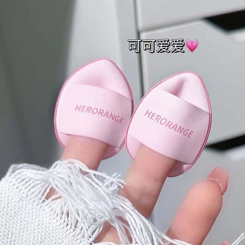 Mini dedo Puff molhado seco corretivo fundação em forma de gota portátil dedo barriga almofada Blush creme polegar reuni